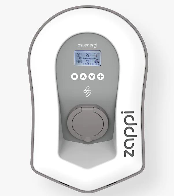 Zappi AC | 7kW | Socket | White | Solar EV Charger