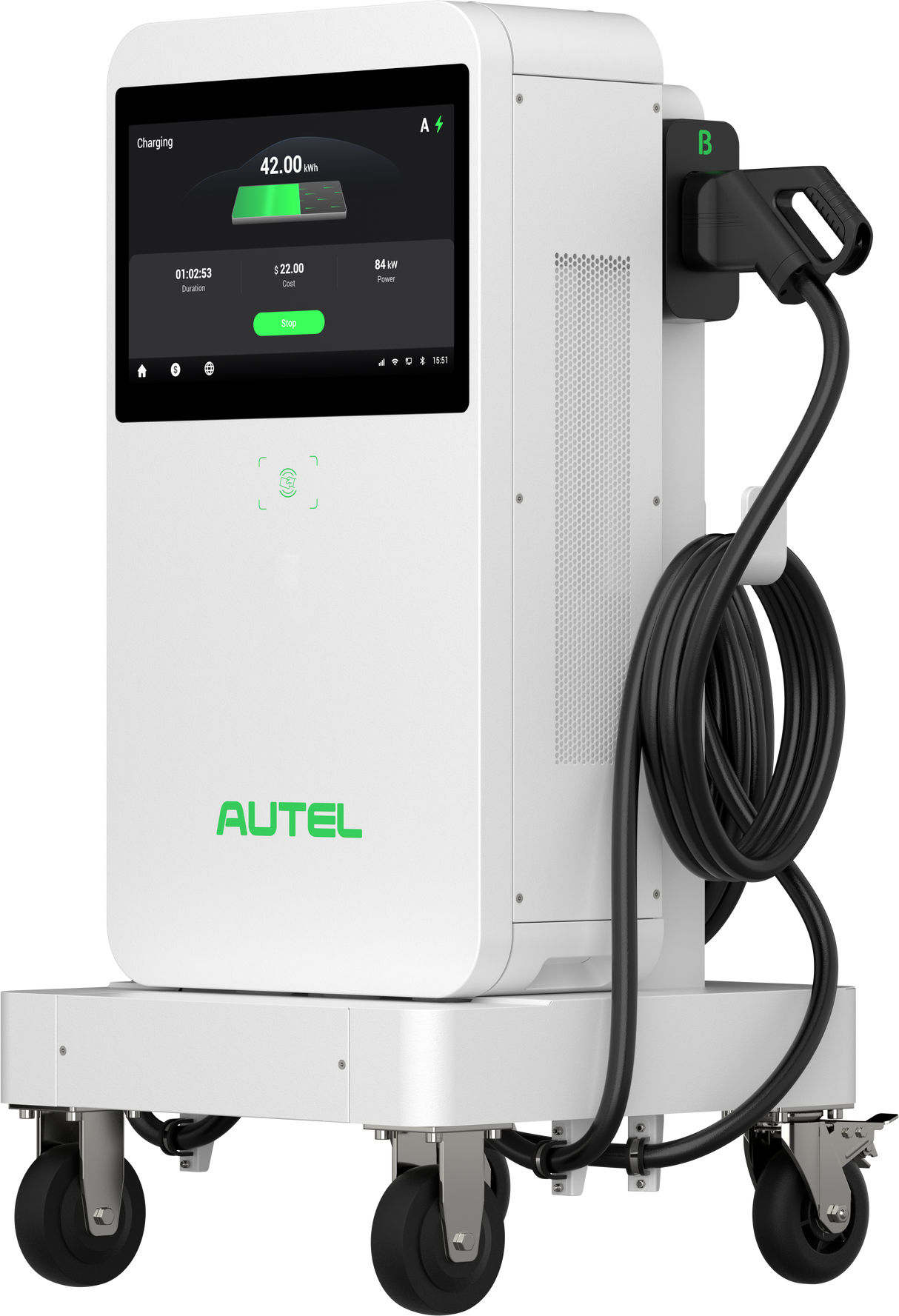 Autel MaxiCharger DC Compact | 50kW | Trolley version | 125A plug | 2x CCS2 (5.5m)