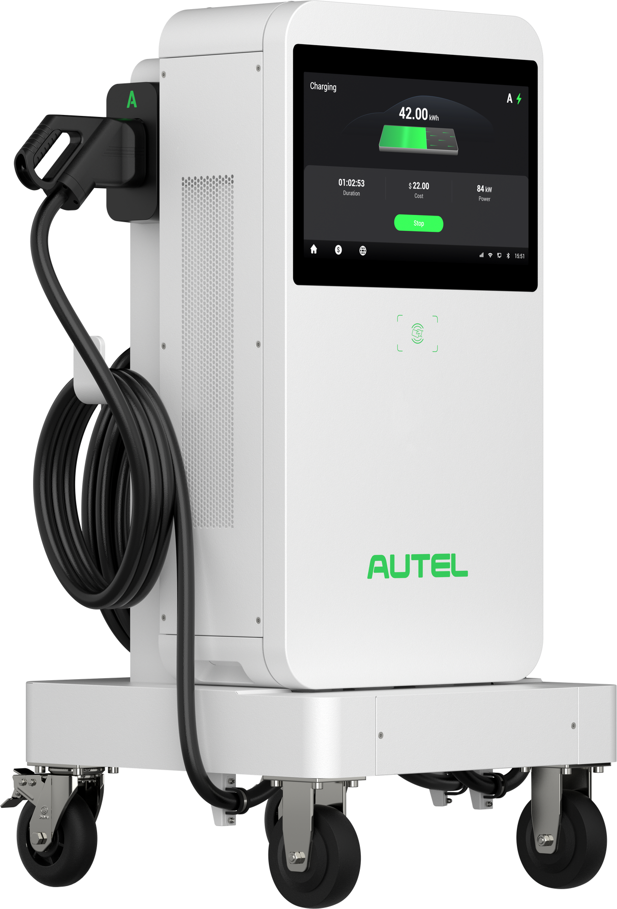 Autel MaxiCharger DC Compact | 50kW | Trolley version | 125A plug | 2x CCS2 (5.5m)