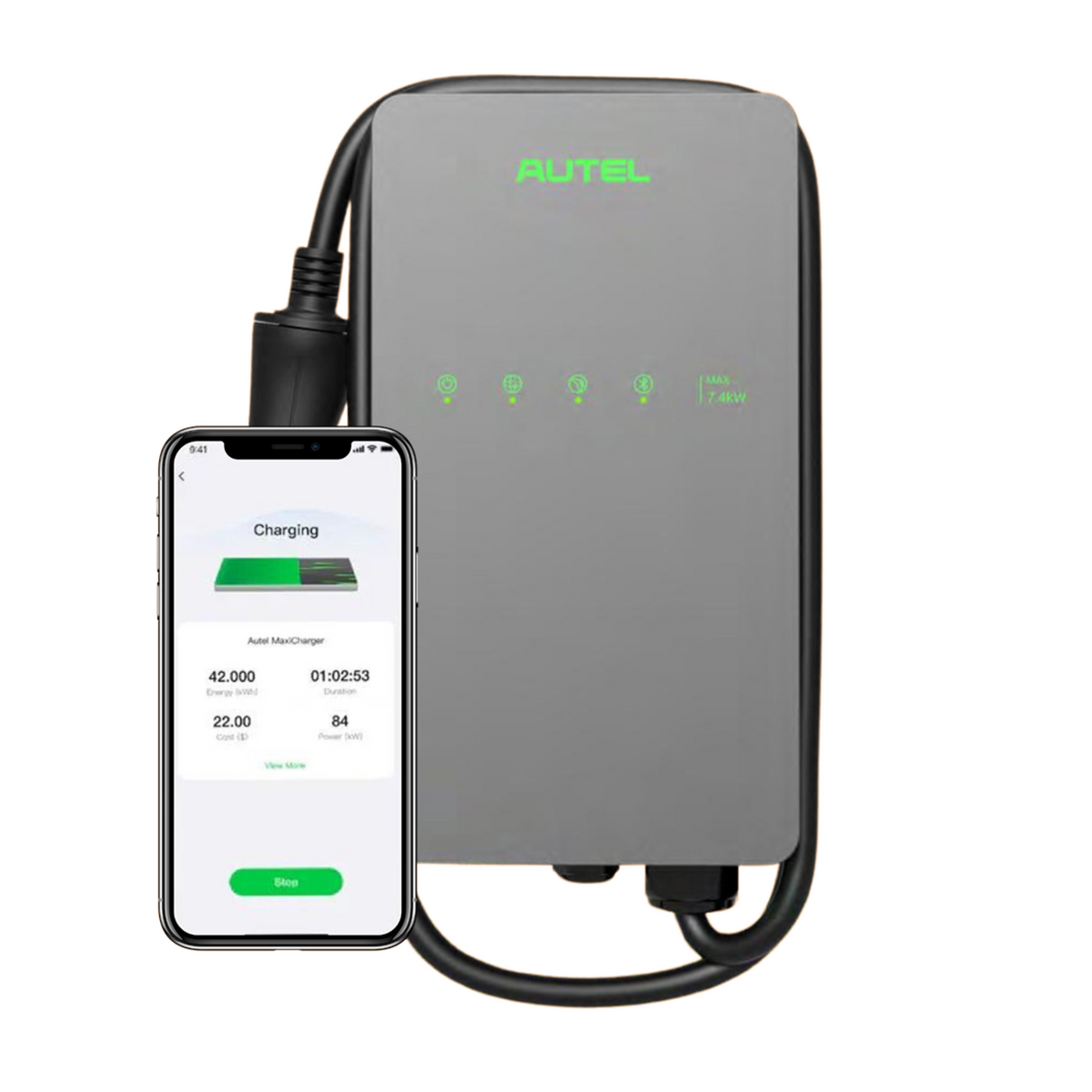 Autel Maxicharger AC Lite | 7.4kW | Tethered 5m